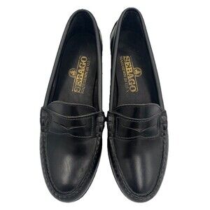 Sebago Women’s Classic Dan Penny Loafers Black Leather Moccasin USA Handsewn 6.5